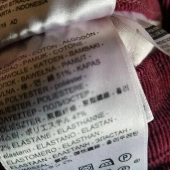 Levi's Wedgie Straight Leg Cord Potent Corduroy 26 - Picture 9 of 16